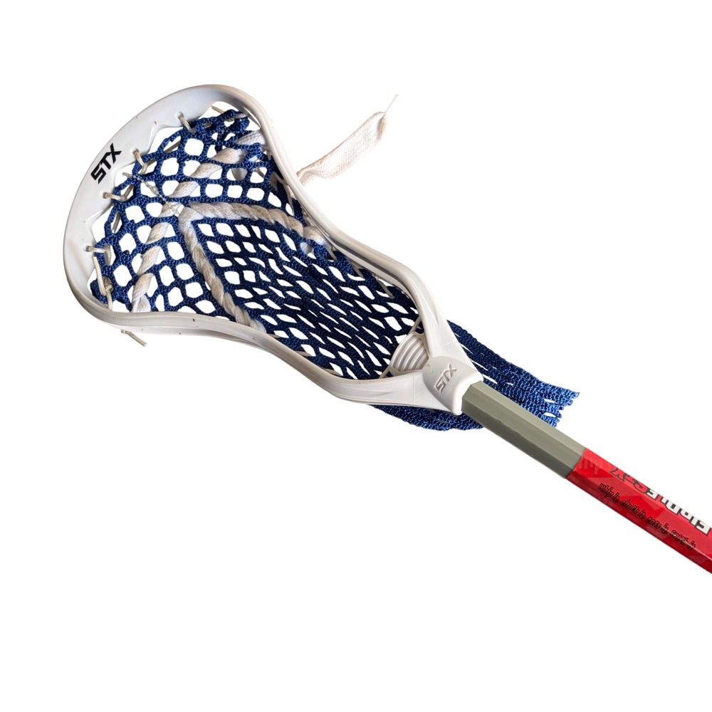STX FiddleSTX Lacrosse Stick Mini Blue White Mesh Red Shaft 31 Inch Recreational